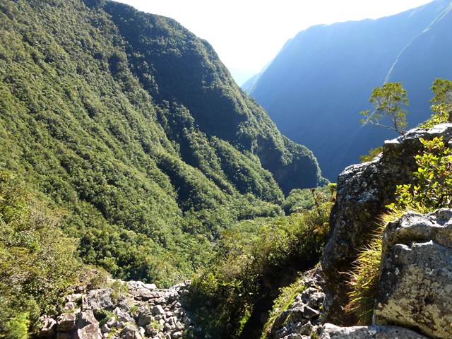 L'arrivée au point de vue sur le Trou de Fer