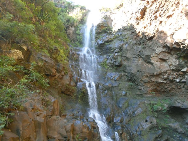 La Cascade des Hirondelles vue par les courageux qui remonteront la ravine