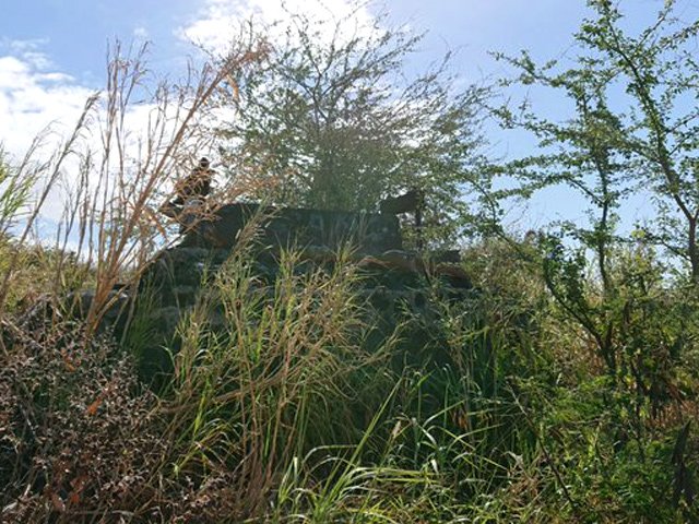 Vestige d'une culée dans la Rivière des Pluies