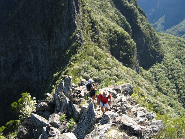 Un des endroits les plus larges de la traversée sur l'arête