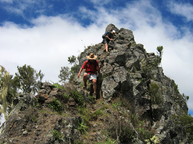 Une portion assez large de rochers, dangereuse tout de même