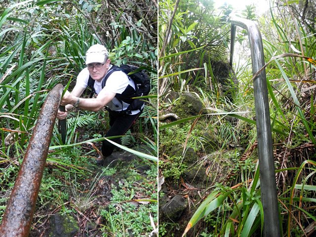 Ici, le tuyau a été courbé pour franchir la ravine