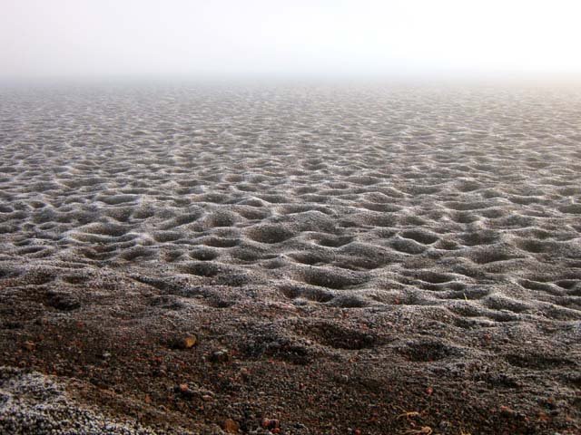 La Plaine des Sables sous les glaces matinales.