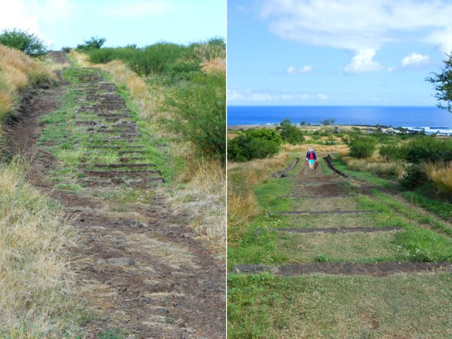 La première partie de la montée comporte beaucoup de marches