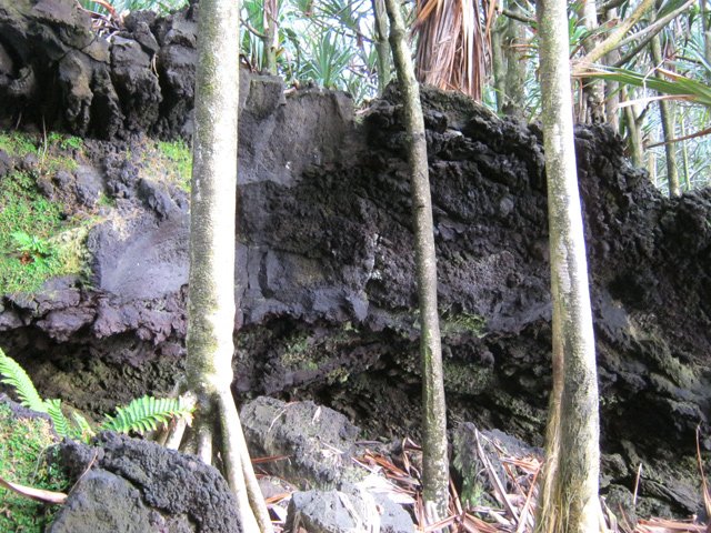 On frôles de très anciennes coulées de lave