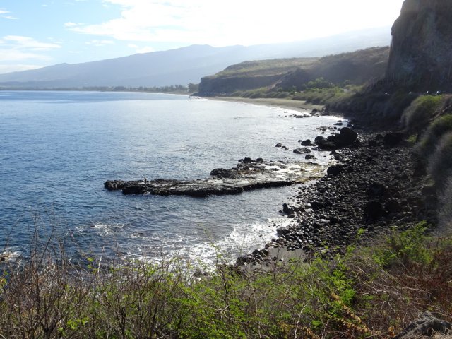 Un platier basaltique très prisé des pêcheurs