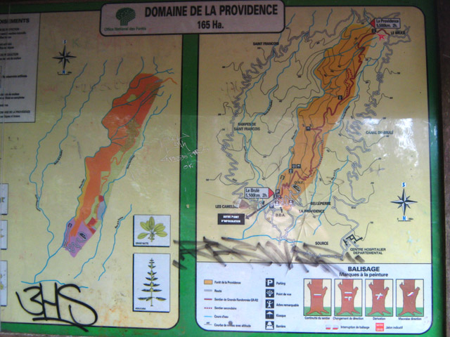 La pancarte explicative sur la zone de la Providence, en fin de parcours