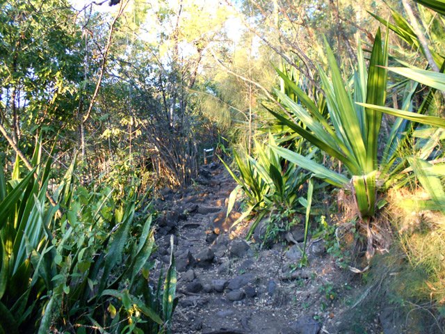 Beaucoup de rocaille sur le premier tiers du parcours