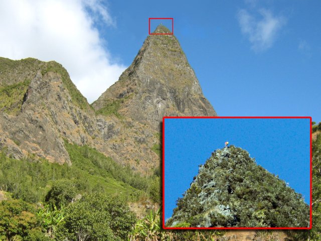 Le sommet, fin de la moitié de l'aventure. Il reste la descente