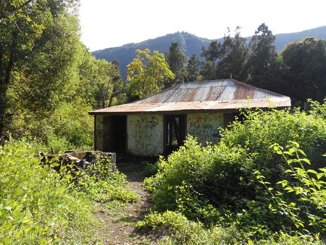 La case en ruine, seul véritable vestige du pénitencier
