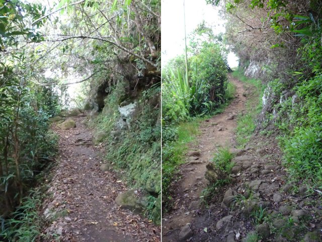 Le retour s'effectue sur un sentier facile en pente très légère