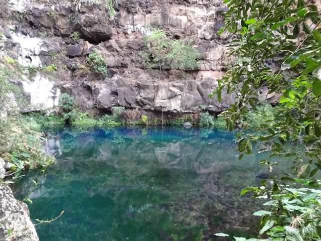 Arrivée au Bassin Malheur, près de la grotte