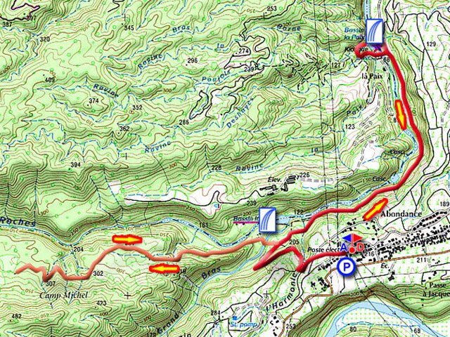 Le circuit orange donne l'occasion de prolonger la balade