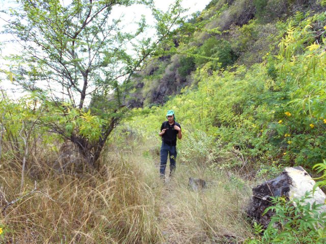 Le sentier longe constamment le rempart