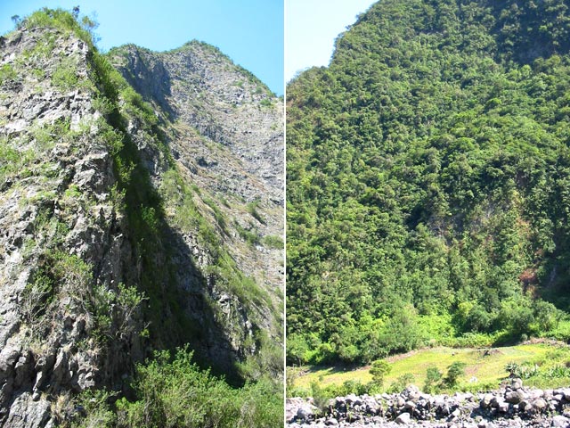 Certains remparts sont presque verticaux