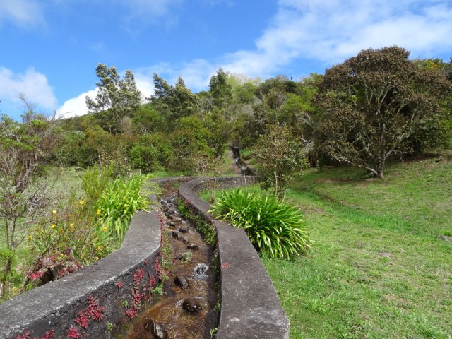 L'évacuation des eaux des réserves a été canalisée et fleurie