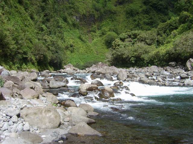 La fin du parcours à pied sec ; au delà, il faudra prévoir le matériel