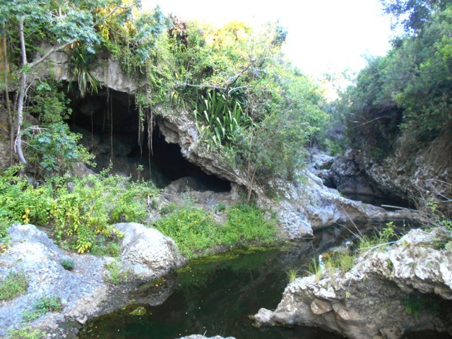 Les grandes grottes aussitôt en aval de la Cascade du Chien