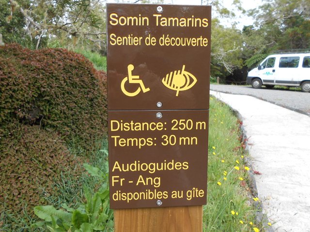 Poteau ONF du Somin Tamarin