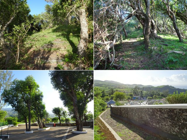 Le sentier montant au calvaire et les abords du cimetière