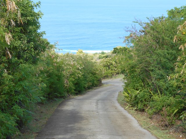Avec cette pente la marche est très rapide entre les acacias