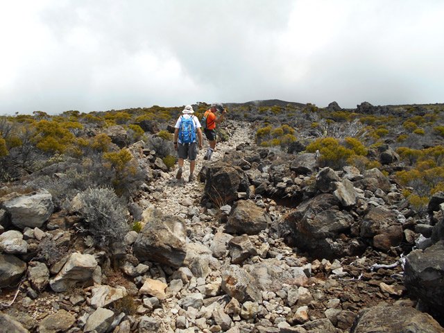 Le sentier fermé du Grand Bénare à la Glacière, plus facile que le montée par le Grand Bord