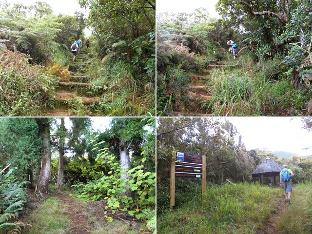 La montée au kiosque, encombrée, mais on passe facilement