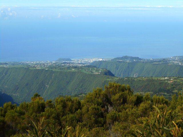Grand Coude et la Plaine des Grègues depuis le rocher