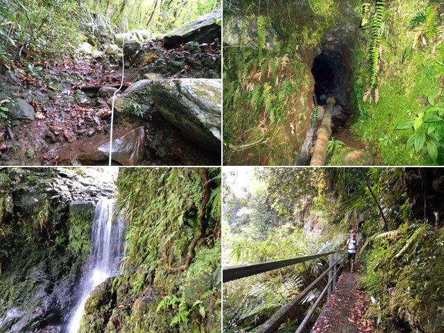 La montée au captage, le tunnel, la chute depuis le tunnel, la passerelle