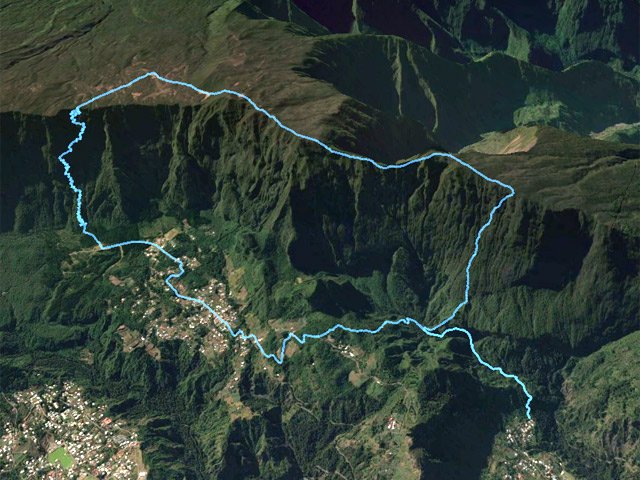 Une idée satellitaire du parcours