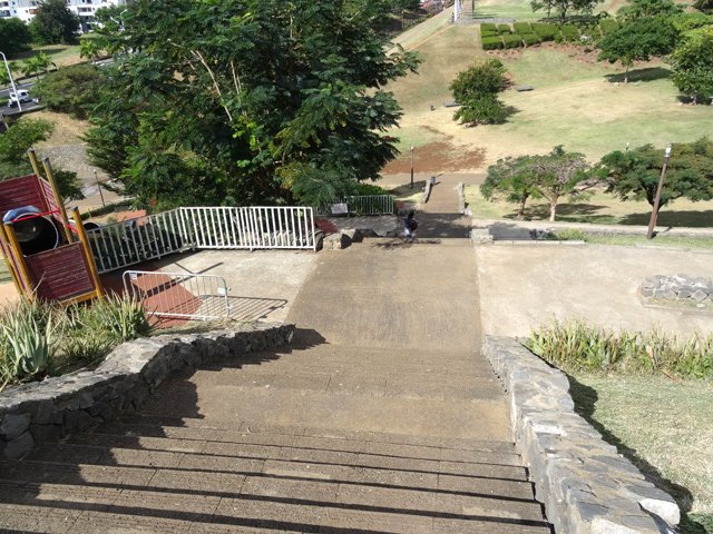 On peut également s'entraîner sur des marches de longs escaliers