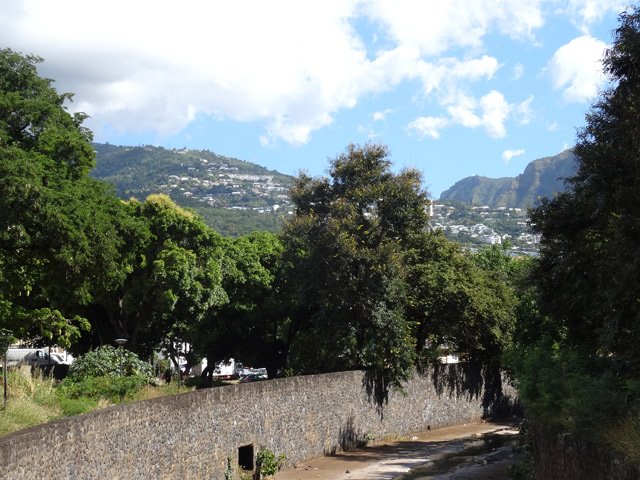 La Ravine du Butor, canalisée, vue de la passerelle