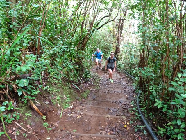 L'ascension reprend après chaque descente aux bassins