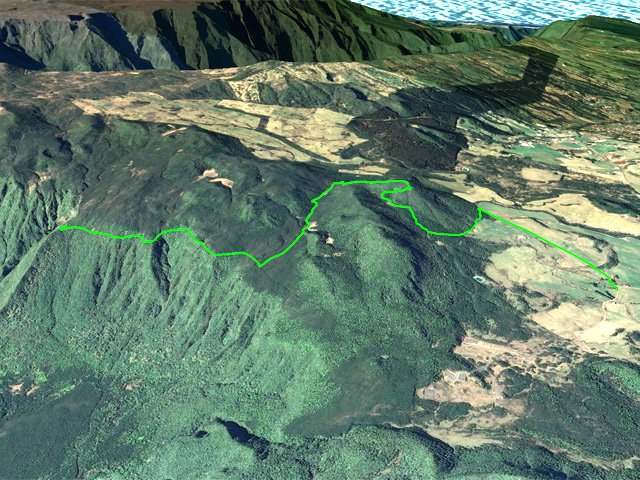 Une idée satellitaire du parcours