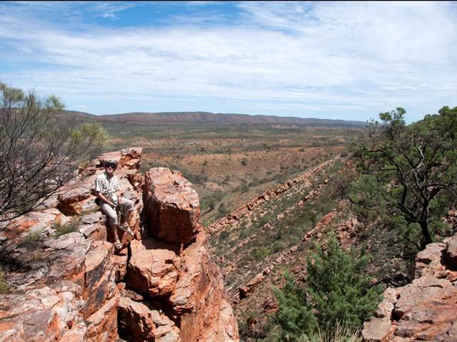 Paysage en redescendant de Serpentine Gorge