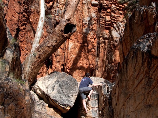 L'escalade des rochers est assez facile malgré la hauteur