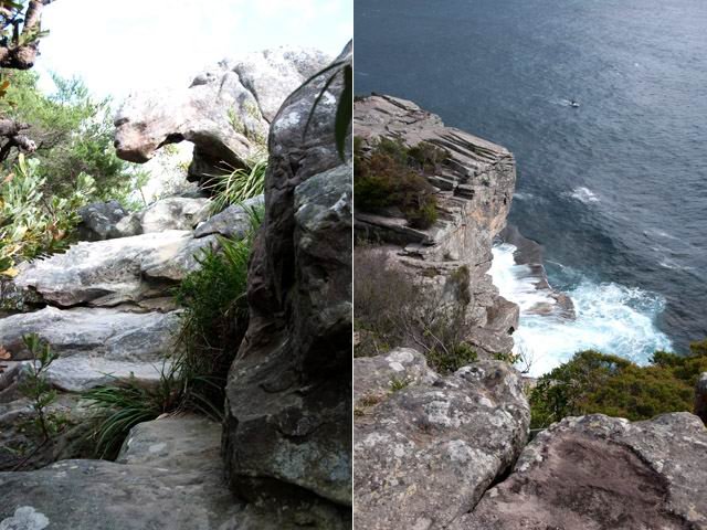 Belles sculptures naturelles et vues sur la falaise