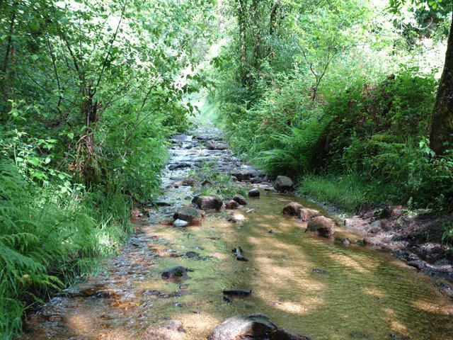 Le Chemin transformé en ruisseau avant la Valade