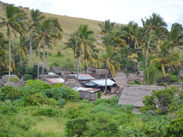Les habitats sont resserrés sous les cocotiers