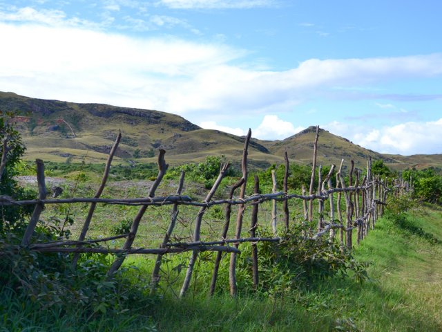 La piste longe quelques pâturages