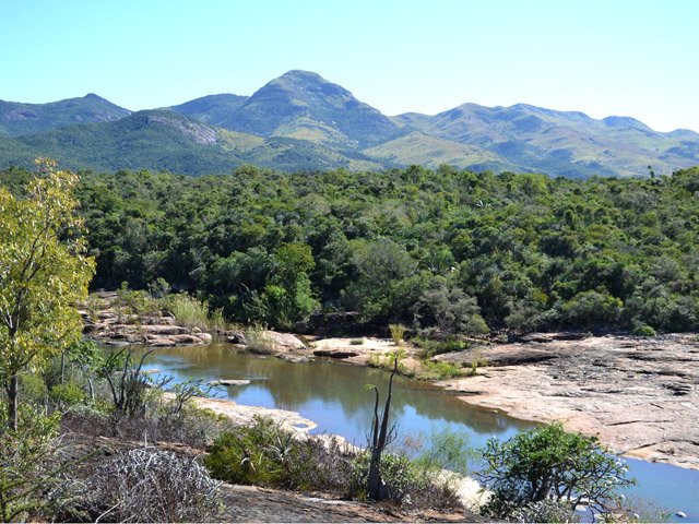 Une portion calme de la rivière