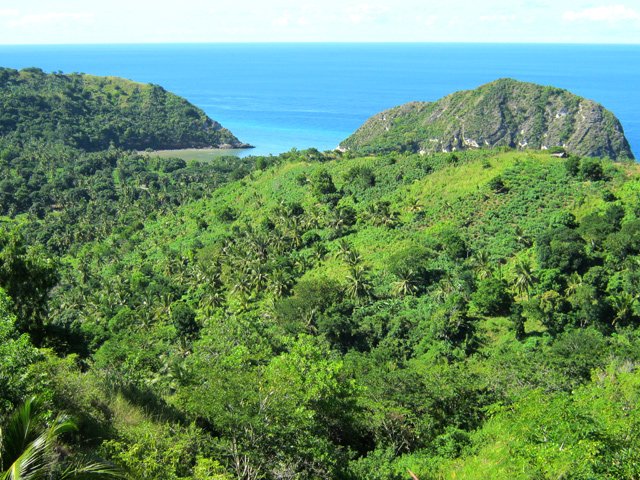 Les flancs sont recouverts de cultures