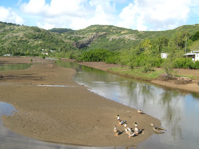 La petite rivière à la sortie de la capitale
