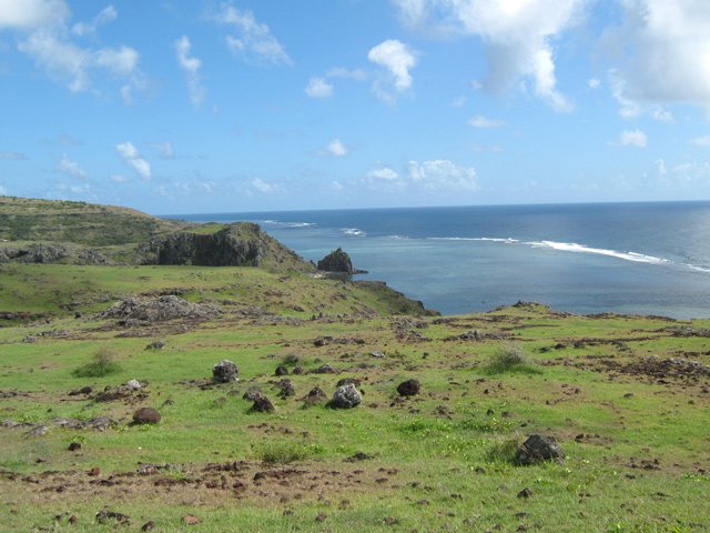 Plus on s'élève et plus on remarque l'importance du lagon de Rodrigues
