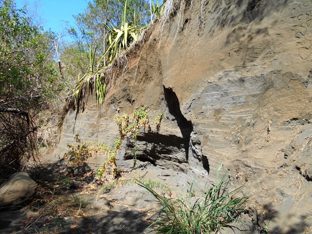 La Ravine Mila, creusée dans des sables durs