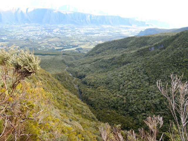 Impressionnante vallée de 300 mètres de profondeur où coule le Grand Bras Piton