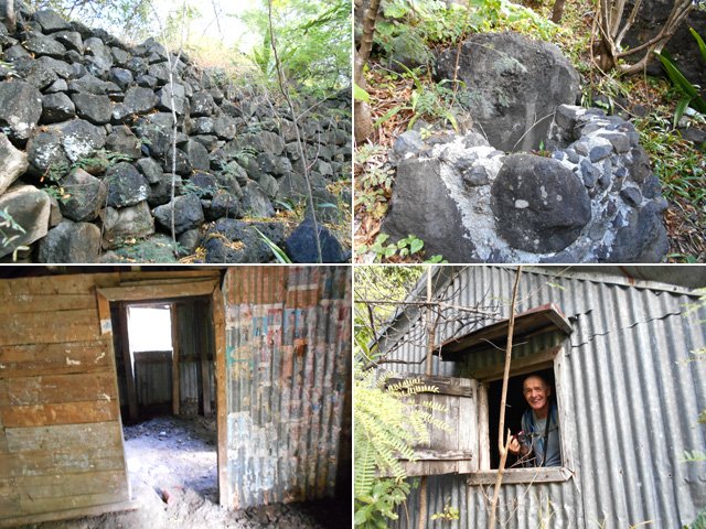 Quelques vestiges dont le puits et la case en tôle