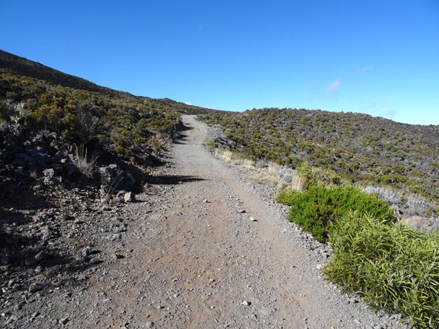 Les derniers hectomètres sur une piste agréable en légère pente