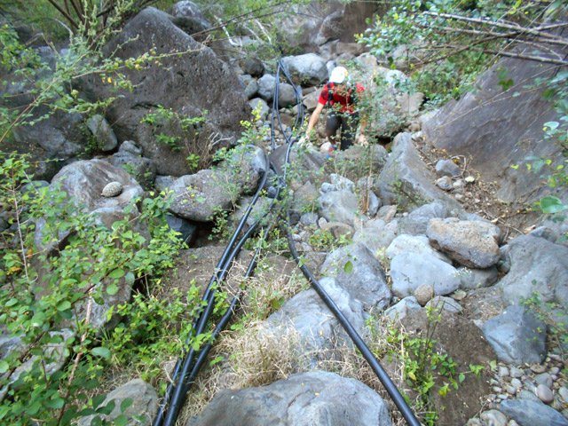 La première preuve qu'il y a parfois de l'eau dans cette zone