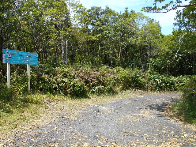 Début de la piste privée en direction du gîte